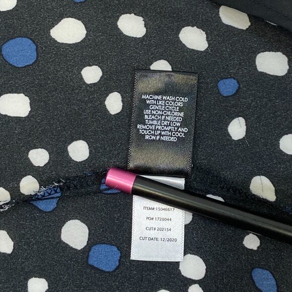 Torrid Sleeveless Zip V Neck Semi Sheer Polka Dot Top Black White Blue 1 - Picture 13 of 14